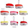 Authentic Salmon And Sweet Shrimp Sushi Plush Pendant Pin Cute And Funny Cartoon Food Hanging Decoration Gift Sushi Pendant)