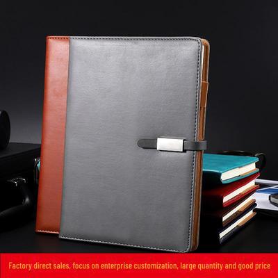 Obchodní zápisník B5 s koženým pouzdrem, přizpůsobitelným logem a kreativním prošívaným designem pro schůzky a studenty