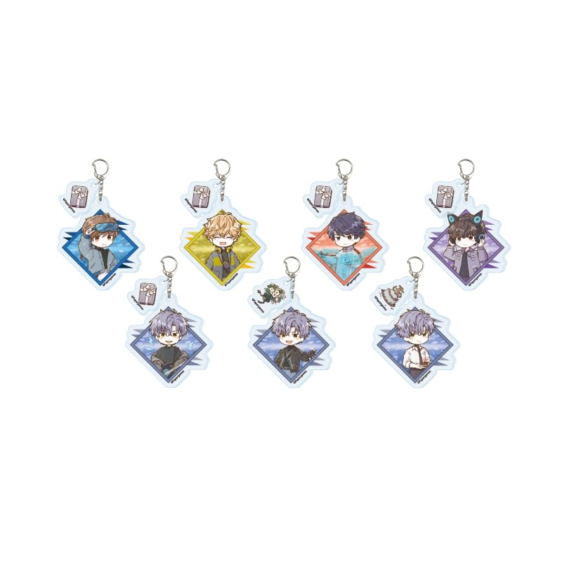 Кои и Продюсер ~EVOL x LOVE~ 03 [Иллюстрация Graph Art] Акриловый брелок с деталями, Коробка из 7 штук