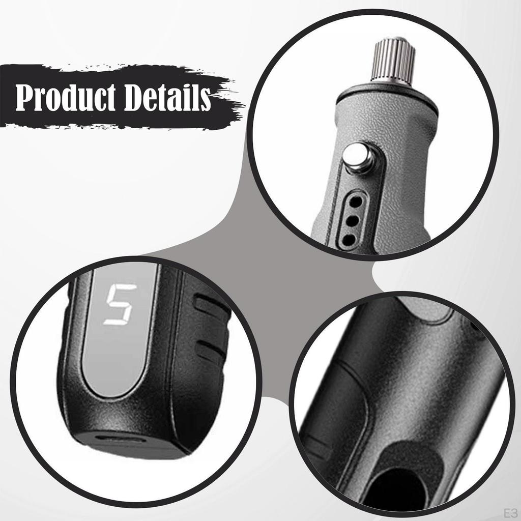 Mini Cordless Rotary Tool 5 Speeds Adjustable Accessories USB Rechargeable Electric Pen for Sanding