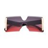 Fashion Gradient Square Rimless Sunglasses for Women Men Designer Trendy Blue Lens Oversize Sun Glasses UV  S61G