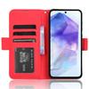 Flip Case for Samsung Galaxy A55 5G, Card Slot, Red