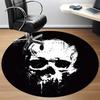 1pc Skull Art Office Round Area Rug,  Mat Suitable For Office, Under Office Chairs Bedroom Living Room Home Decor, Room Deco