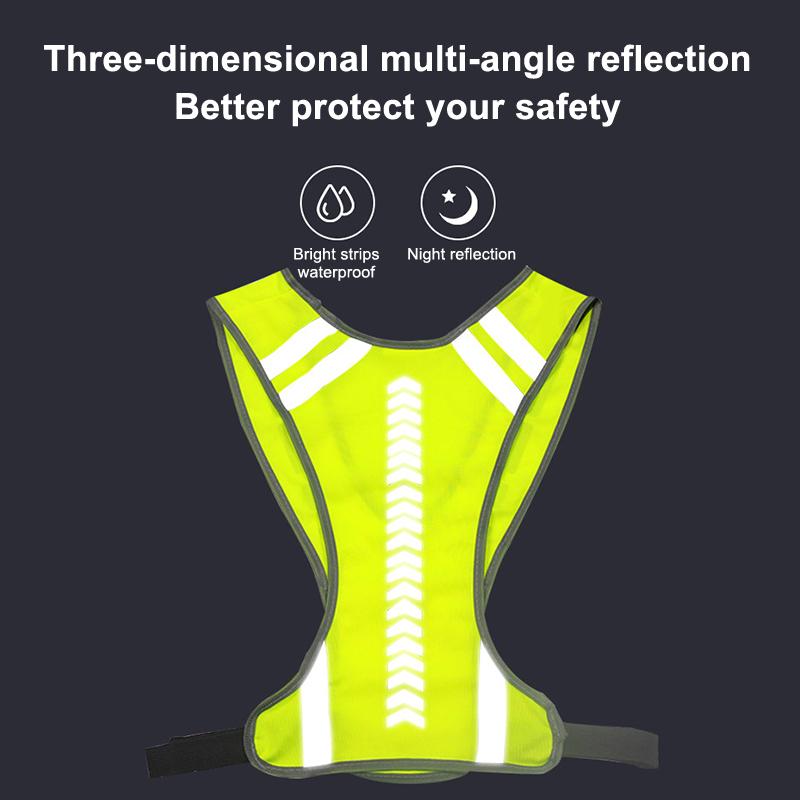 Motorrad Sicherheitsjacke Sichtbare Reflektierende Weste Arbeitskleidung Nachtsicherheit Laufen Radfahren Mantel