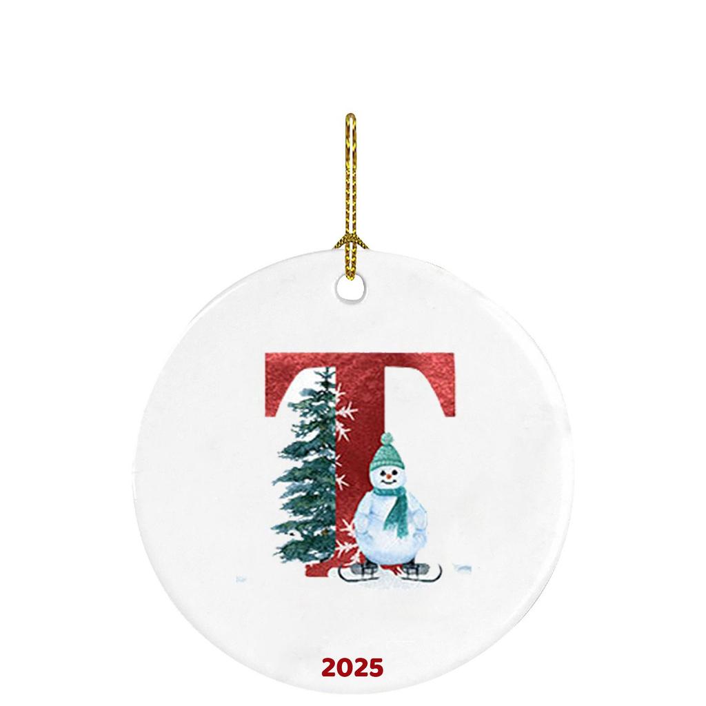 26 Letters Santa Christmas Pendant Acrylic Car Pendant Christmas Tree Decoration