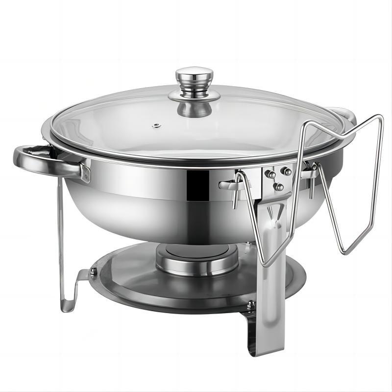Stainless Steel Round Chafing Dish with Hangable Heat Preservation Container