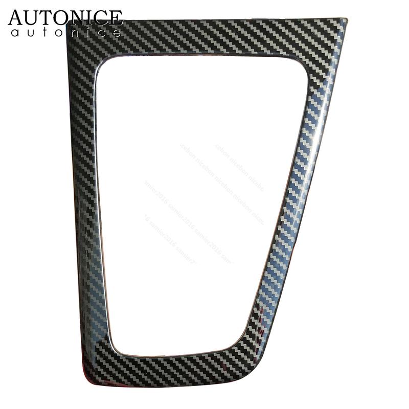 Carbonfaser Farbe Stahl Innere Schalthebelblende Abdeckung Zierleiste Passend für Ford Focus MK3 2012 2013 2014 MT