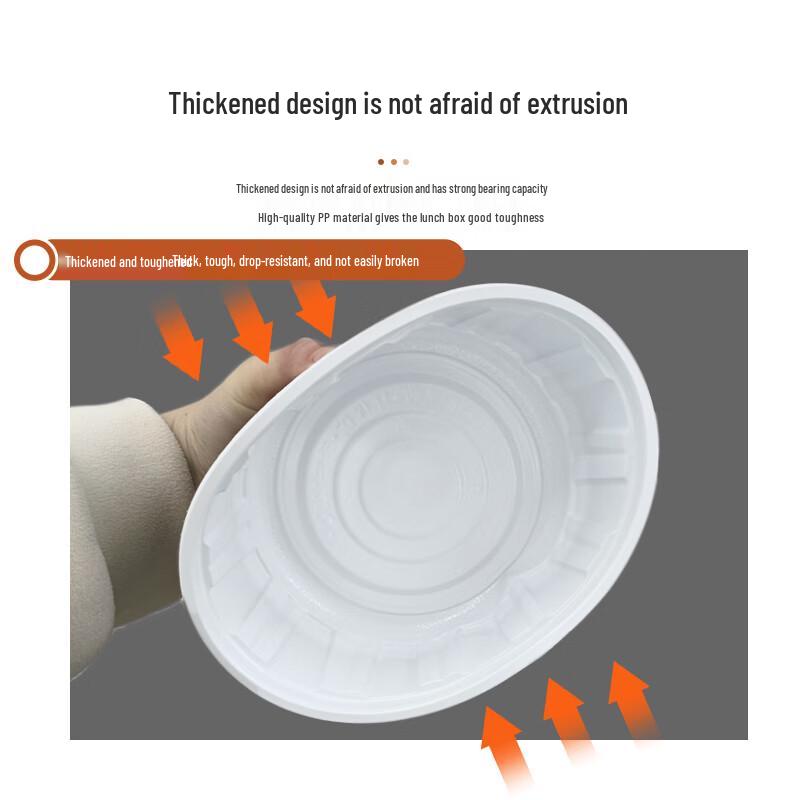 Fang Jia Jie 800ml Round Disposable Takeout Meal Box