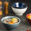 Japanese Retro Ramen Bowl Kiln Changed Hat Bowl Underglaze Color New Ceramic Bowl Restaurant Hotel Rice Bowl Big Bowl