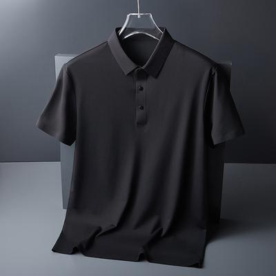 Men's Summer Fashion Casual Business Polo Shirt Short Sleeve Lapel T-Shirt