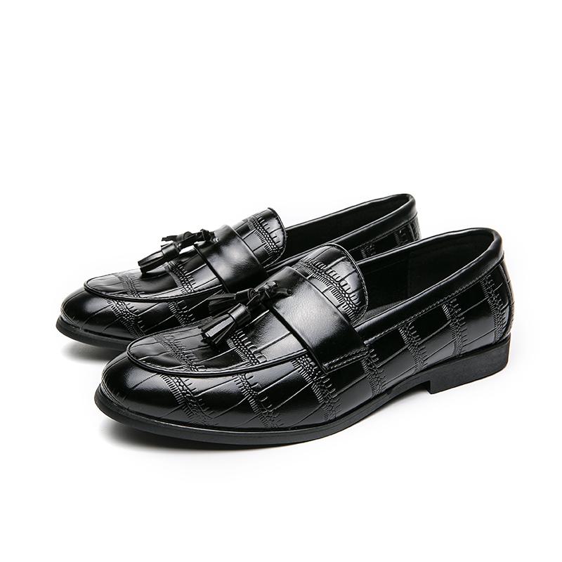 Men’s Tasseled Loafer Dress Formal Business Shoes Wingtip Tuxedo Wedding Blazers Saddle Shoes Large Size