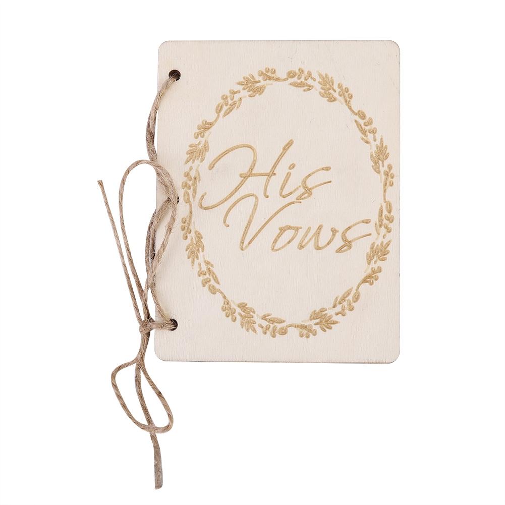 2pcs Wedding Ceremony Party Vow Booklets Oath Book Props Decoration Accessory