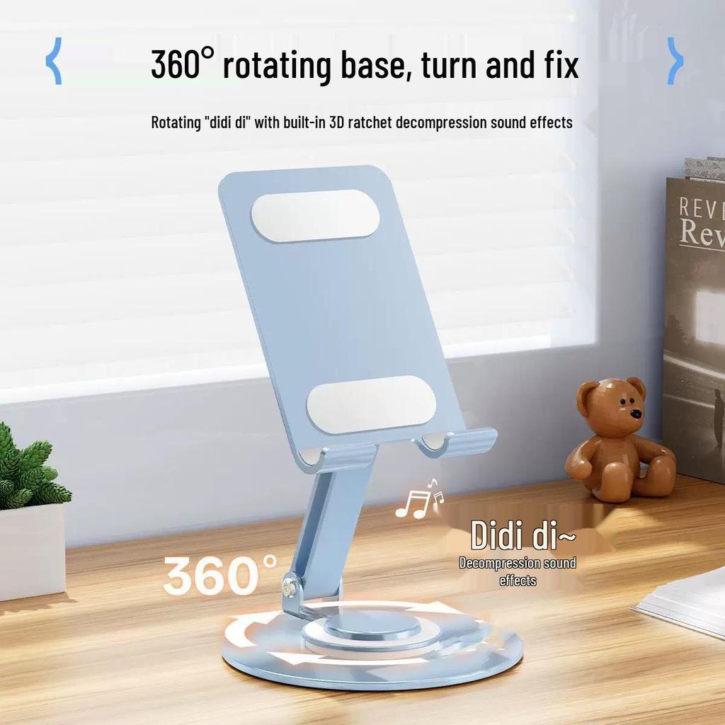 Creative Macaron Color Rotating Phone & Tablet Stand - Portable, Foldable, Desktop Accessory for Lazy Users