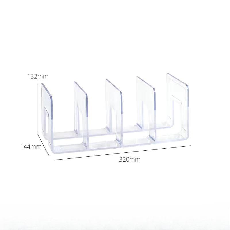 Transparent Book Riser Student Desktop Organiser Divider Shelf Book FileBook Rack Office Data Shelf Baffle
