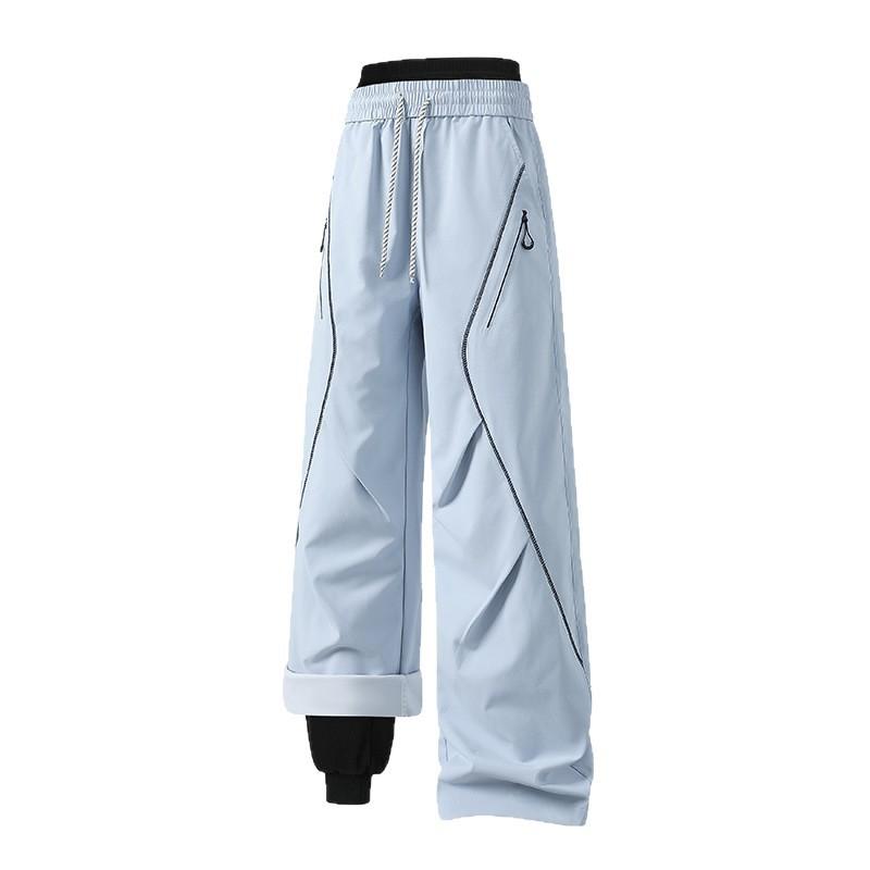Men Women Waterproof Windproof Hiking Skiing Pants 3-in-1 Detachable Insulated Outdoor Trousers Trekking Camping