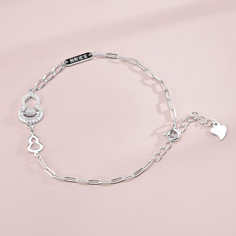 Fu Lu Jin Bao 925 Sterling Silver Gourd Bracelet - Women s Niche Design, Live Broadcast Hot Seller, Perfect Jewelry Birthday Gift