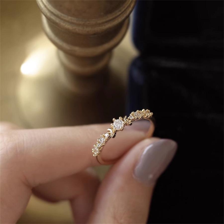 Over 120 Styles Korean style zircon diamond ring women's 925 sterling silver spring and summer niche light luxury high-end index finger ring open ring