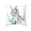 Spring Home Decor Cushion Cover Happy Easter Eggs Rabbit Decorative Pillow Covers Flowers Bunny Printed Throw Pillowcase 45x45cm