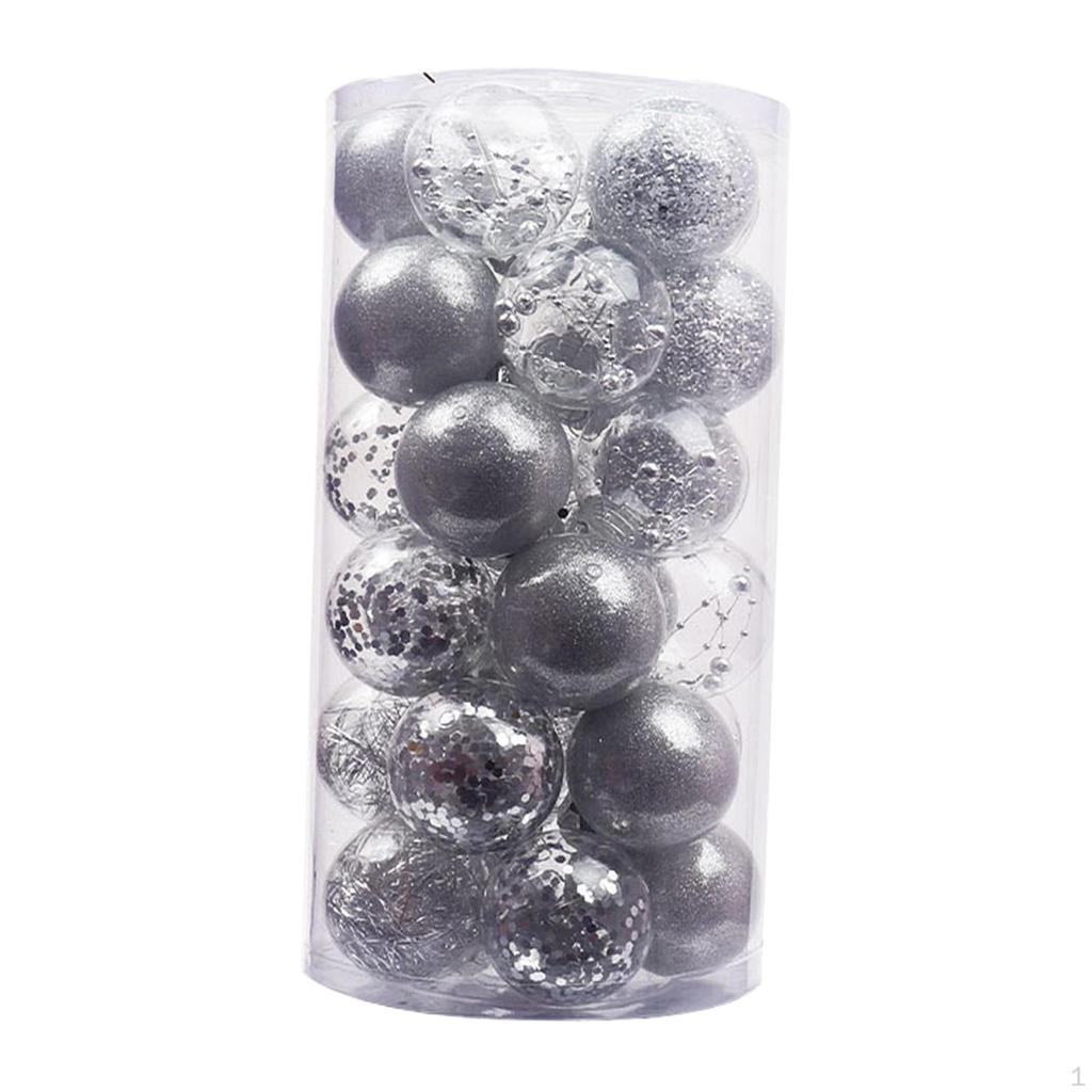 30 Pieces Christmas Ball Ornaments Shatterproof Festival Layout Baubles Xmas Tree