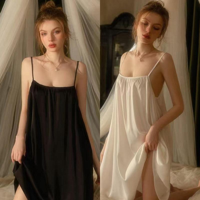 

Women Spaghetti Strap Nightdress Loose Sexy Loungewear M