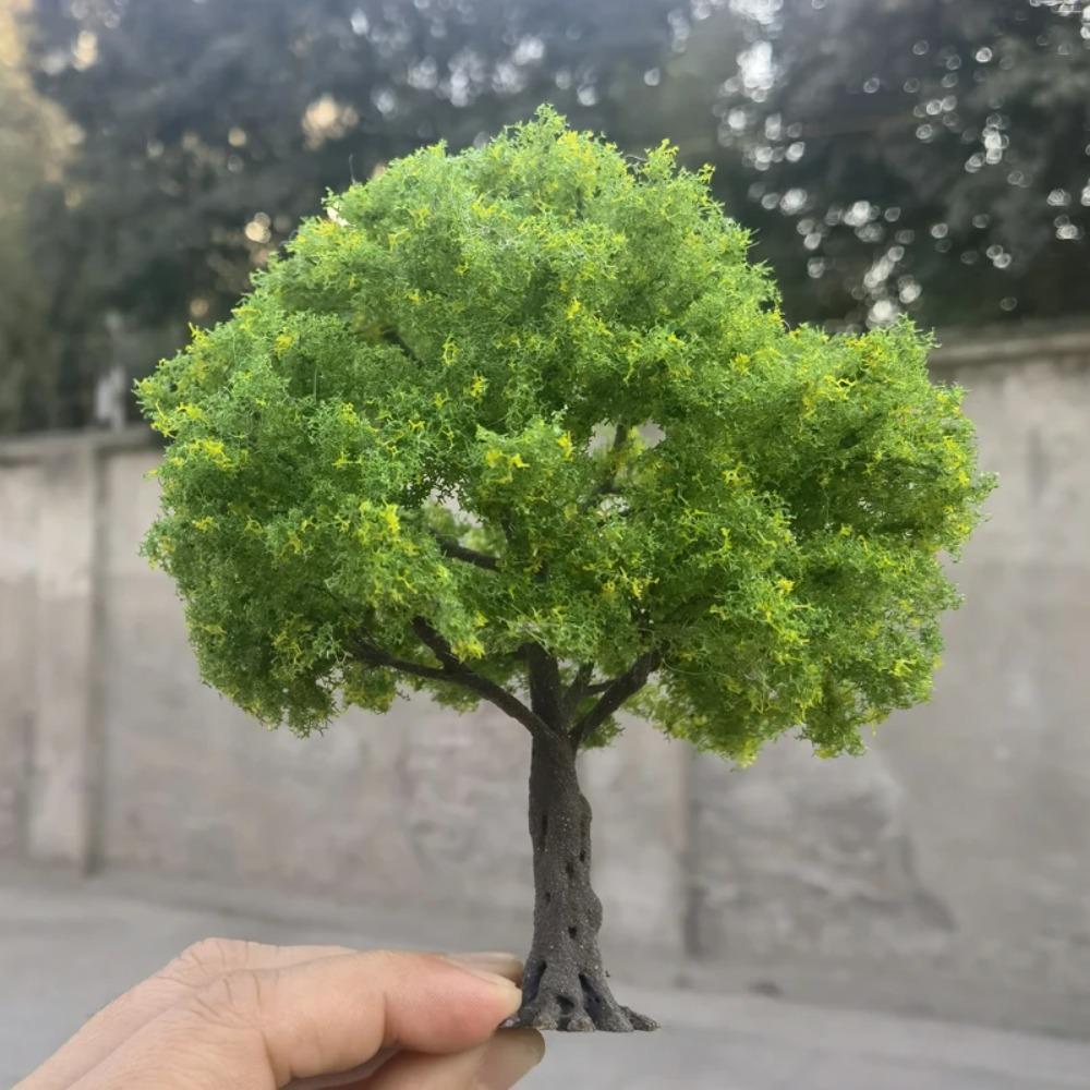 10-28cm Modelo de árvore de arame em miniatura boutique árvore verde para decoração de plataforma planta Modelo G/Ho/N escala trem ferrovia layout material
