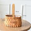 Large European-Style Bamboo Flower Basket for Arrangements - Handwoven Indoor Floral Storage Basket