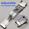 316L Stainless Steel Adjustable Watch Band Clasp Folding Buckle 18mm 20mm 22mm