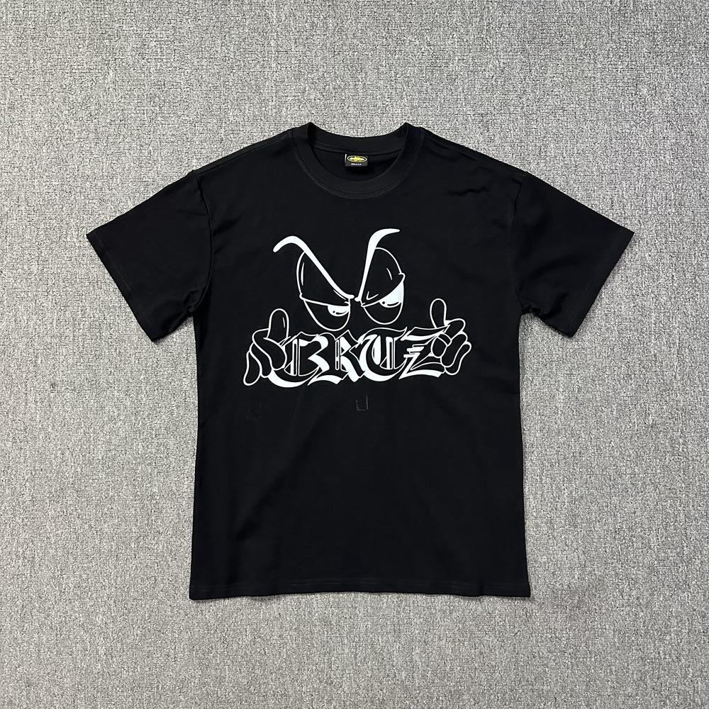 Cross-border American High Street Alcatraz Series Letter Pattern Printing Casual Loose Short-sleeved T-shirt Top Men's and Women's Tide