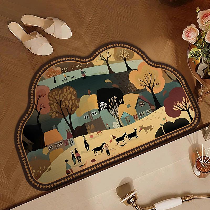 American Style Diatomaceous Earth Non-Slip Quick-Drying Bathroom Entrance Mat