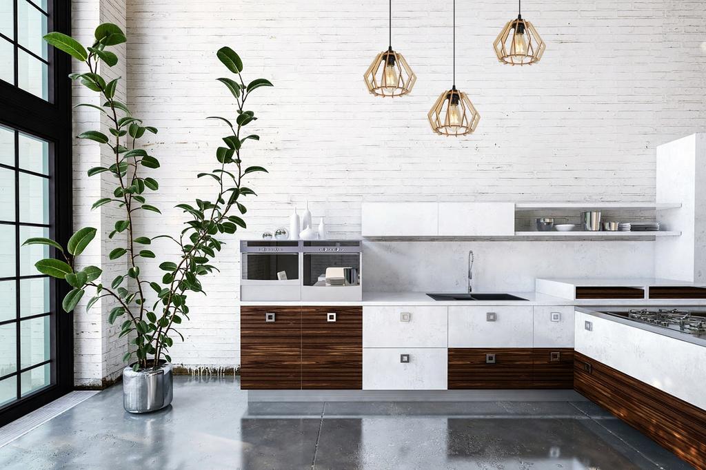 MODERN WOODEN LED CEILING HANGING LAMP