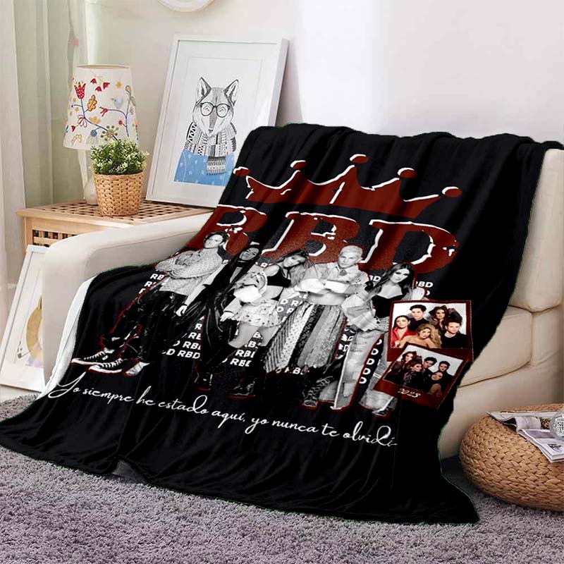 New 3D Printed Flannel Blanket Featuring R-RBD band/K-POP Style, Perfect for Home Use, Sofa Beds, or As a Birthday Gift.
