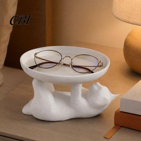 Anti-falling Storage Rack Jewelry Rack, Cat Shape, Anti-Falling Ring Holder, Durable Organizer Resin Anti-Slip Space-Saving Organizer, for Home