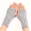 New Diamond Shaped Short Gloves Fashionable Armbands for Men and Women In Autumn and Winter Knitted Woolen Warm Half Finger Hand Guards