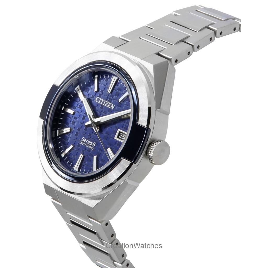 Citizen Series 8 870 Stainless Steel Blue Dial Automatic NA1037-53L 100M Men's Watch