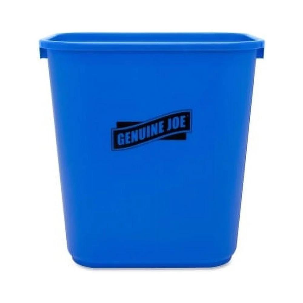 Recycle Wastebasket 28.5 Quart Indoor Outdoor Rectangular Plastic Garbage Can Deskside Low-Profile Waste Bin Eco-Friendly
