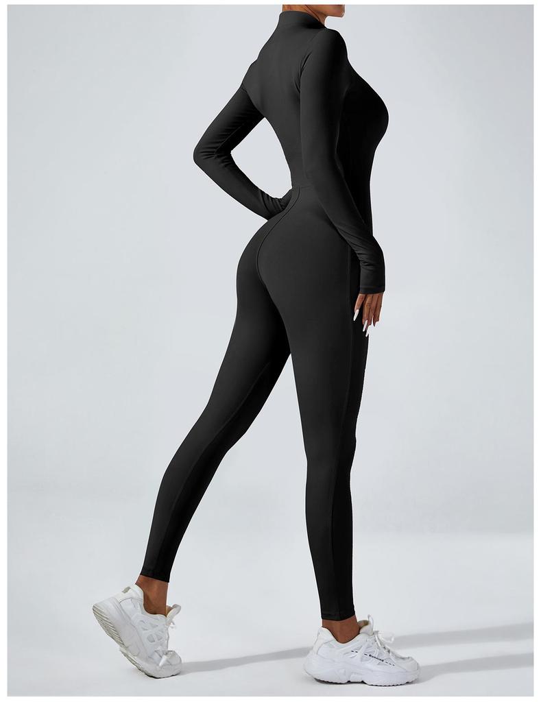 Langarm-Yoga-Jumpsuit für Damen mit hoher Intensität zum Laufen