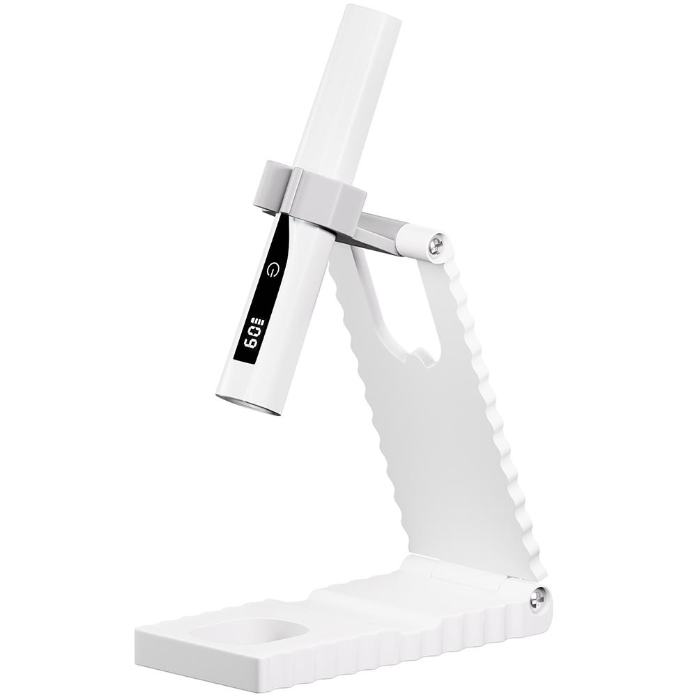 Mini Handheld UV Light for Gel Nails with Adjustable Stand,Portable Rechargeable Nail Lamps with Timer & Display for Fast Drying