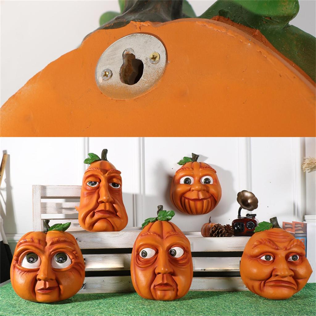 Halloween Jack-o'-lantern Decorations New Resin Luminous Wall Elves Beautiful Scene Decoration Props(bring Two AA Batteries)