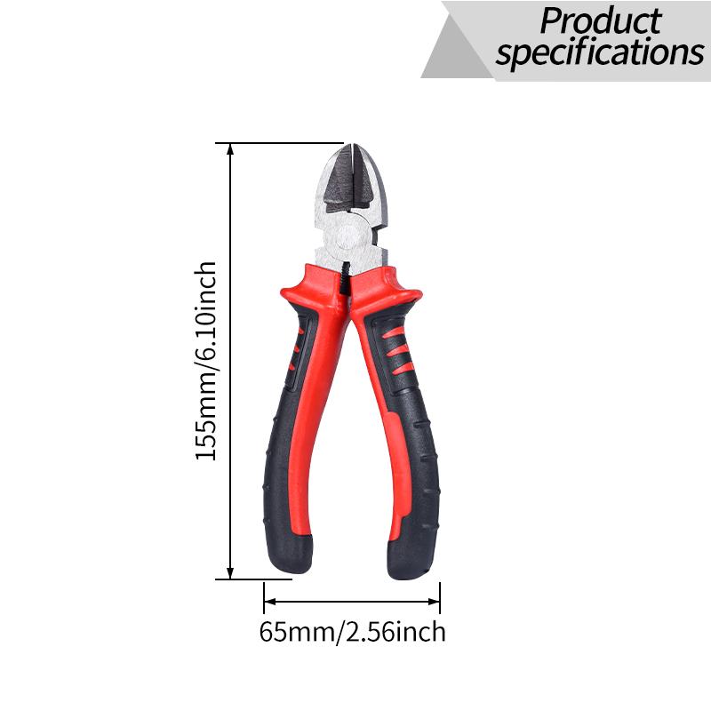 Wire Pliers Diagonal Nose Pliers Needle Nose Pliers Industrial Grade Preferred Pliers Durable Chromium Vanadium Steel Suitable for Wire Cutting