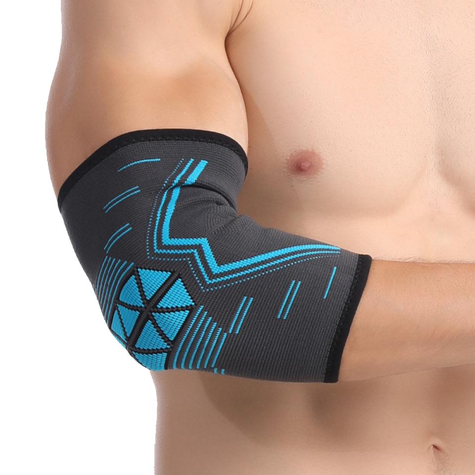 Loogdeel 1Pcs Elbow Guard Knitted Nylon Breathable Sweat Absorbing Summer Running Sport Arm Guard For Cycling Fitness Basketball