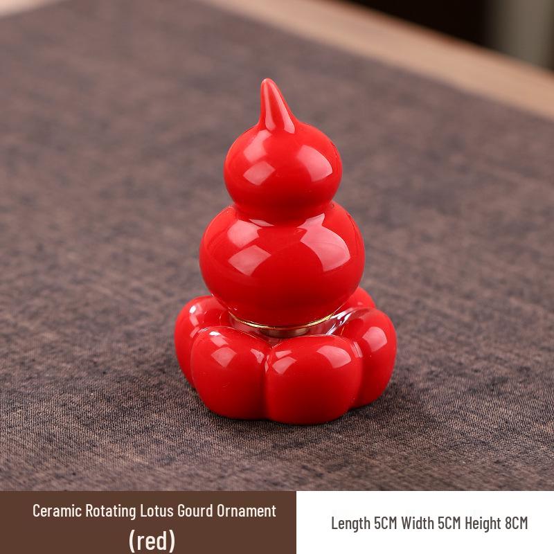 Vibrant Rotating Gourd Ornament: Stylish and Fun Tea Pet with Custom Logo Option