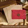 Chinese Retro Style Woven Pattern Envelope & Letter Set with Kraft Paper & Sealing Wax