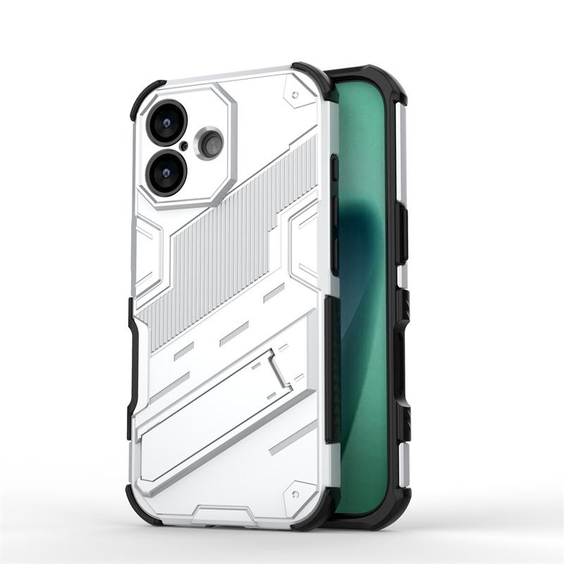 

Чехол для iPhone 17 Чехол для iPhone 17 Панк-стиль Держатель Прочный Бампер Защитный Чехол для Телефона Для iPhone 17 Air Pro Max Funda iPhone17 Pro белый