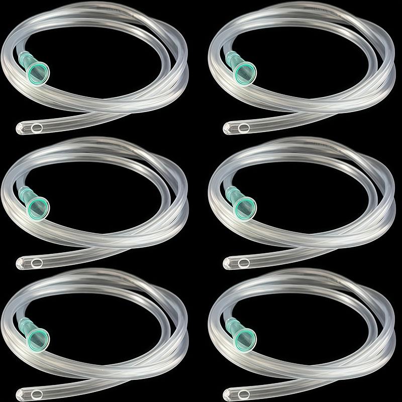 

1 шт./1 м длиной/6 шт./1 м трубка для переноса с зеленым наконечником, прозрачная гибкая трубка, совместима с различными шприцами с широким горлышком, подходит для переноса жидкости 6Pcs белый