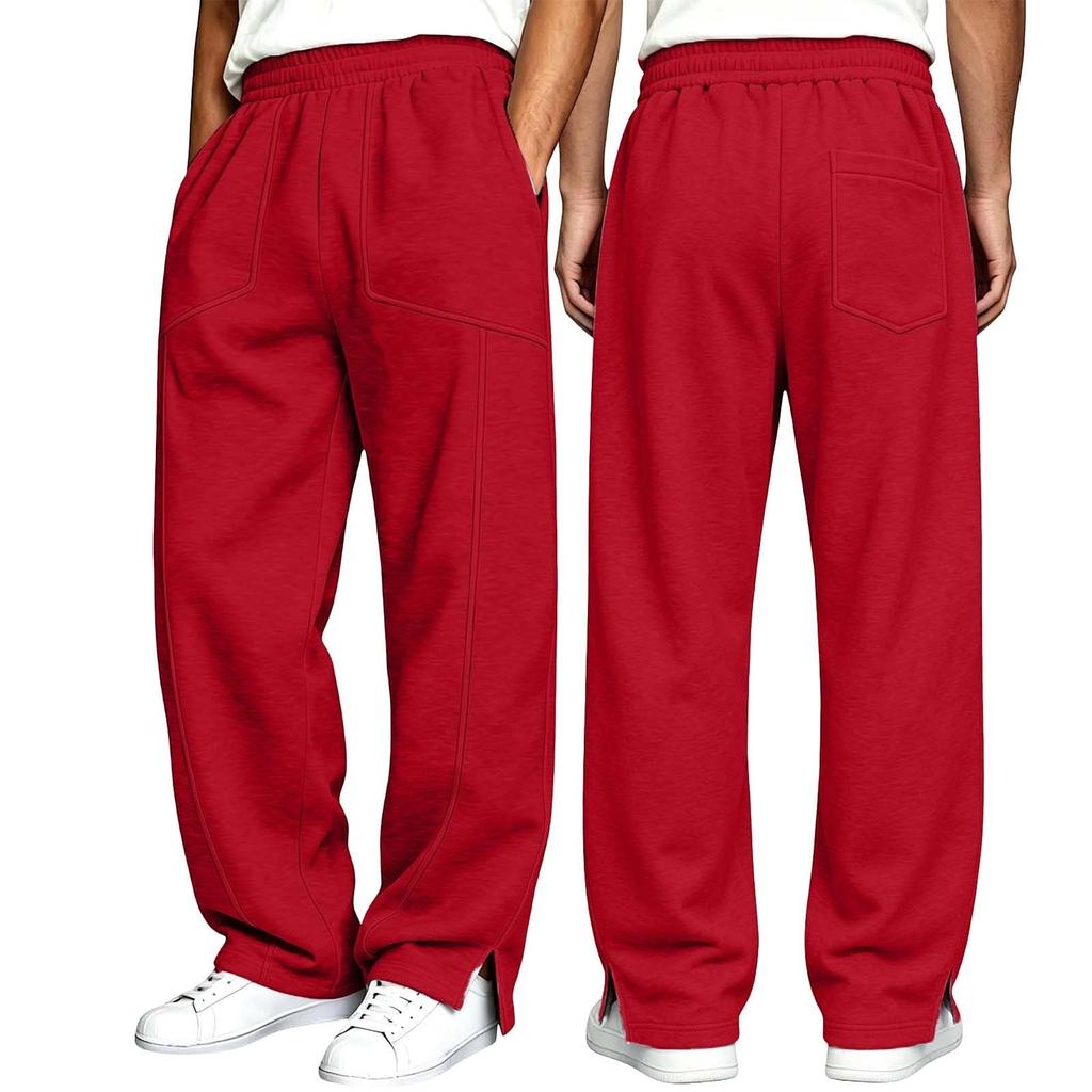 Herren Freizeithose Farbe Jogginghose Gerades Bein mit Elastischem Bund