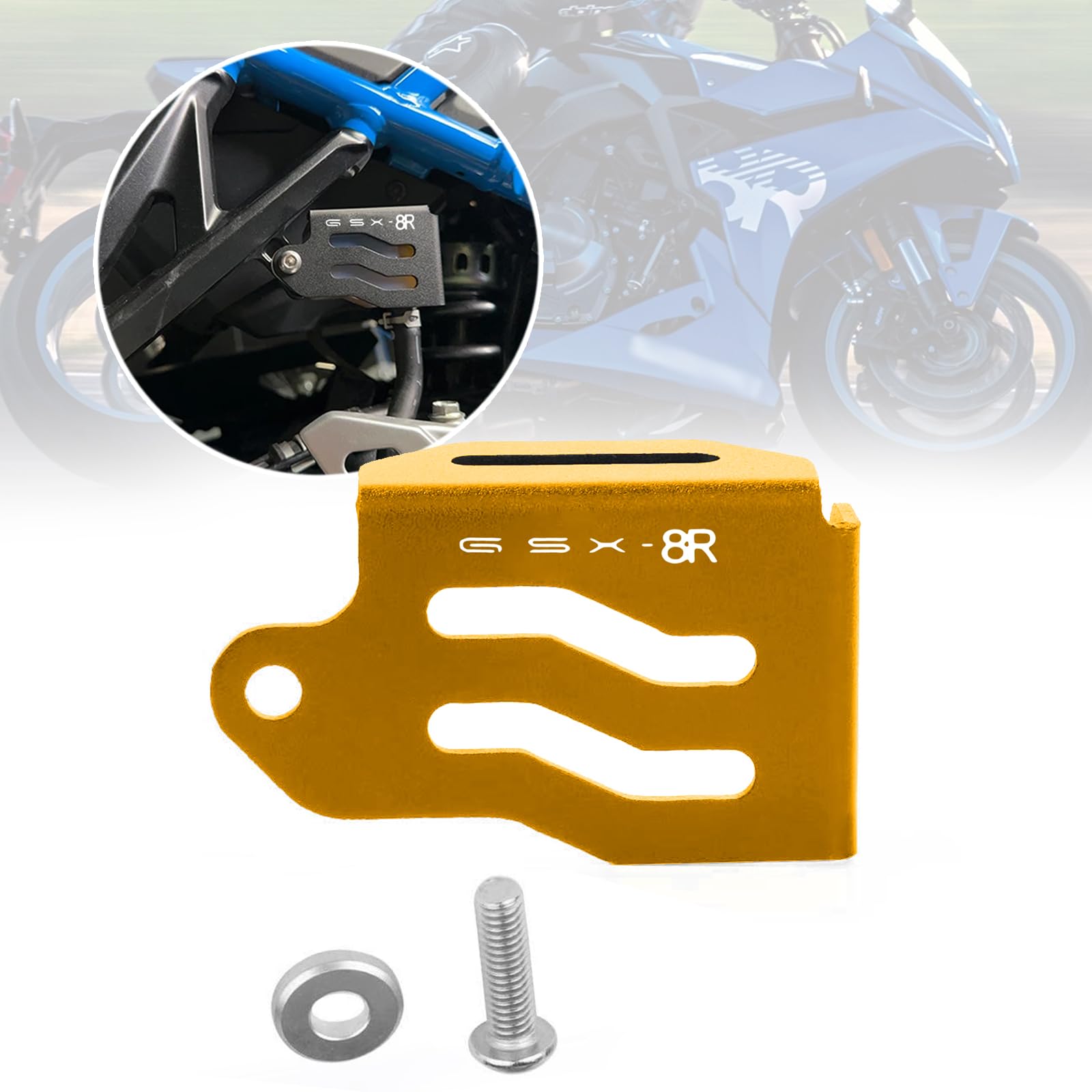 

HUANGCJC For GSX8R GSX-8R 2024 Motorcycle CNC Aluminum Rear Reservoir Cover