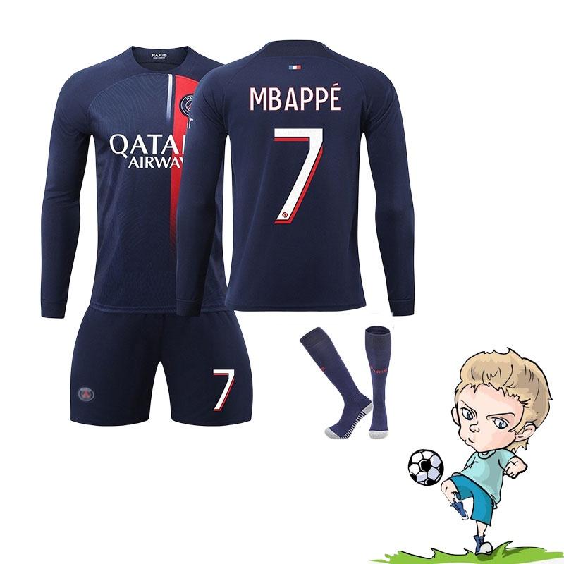 High-quality Paris Home Soccer Kit Long Sleeve Pants Socks Suitable For Children And Adults
