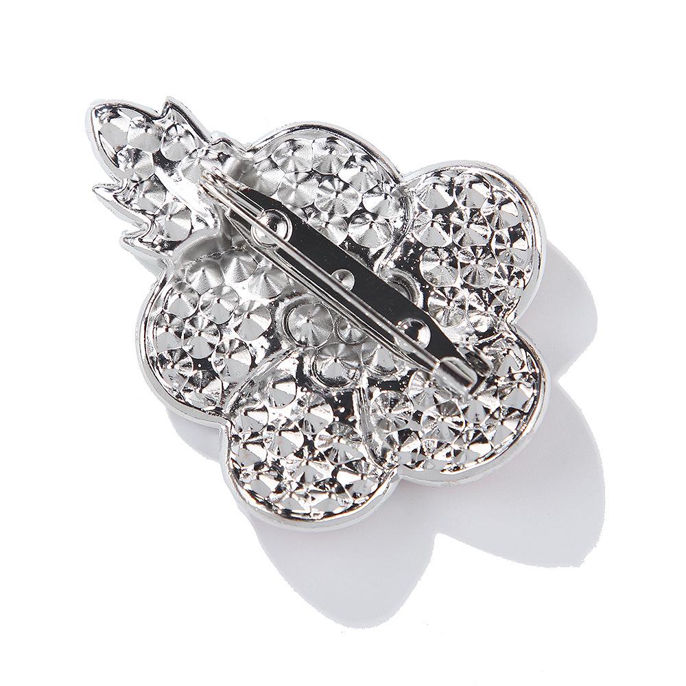 Fashion Painting Oil Big Red Environmentally Friendly Alloy Rhinestones Poppy Flowers Brooch Corsage Brooches Women Personalized Pins