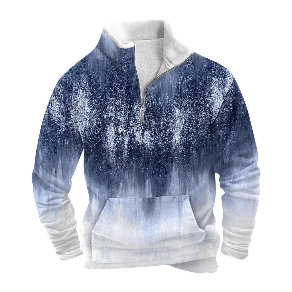 Spring And Autumn Men's Standing Collar Sweatshirt Is Outdoor Casual Sweaters Tops