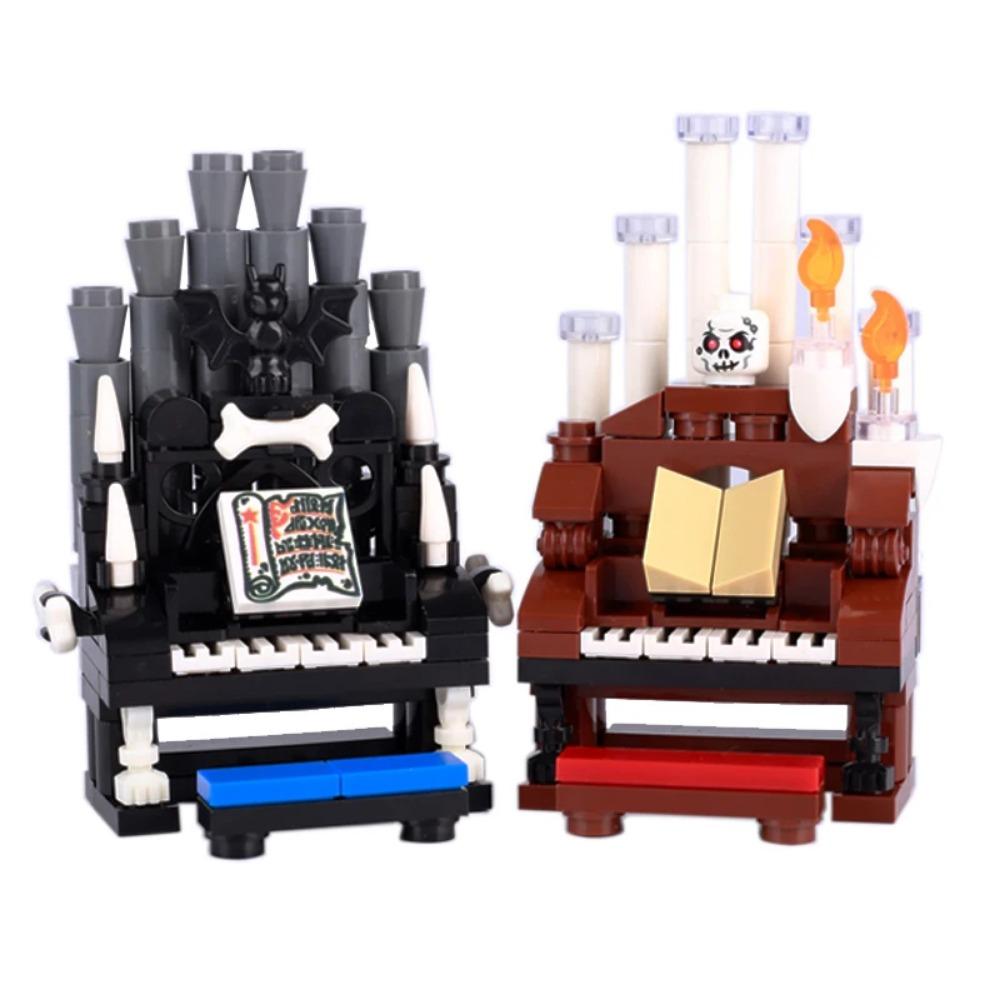 Medieval City MOC Stavební bloky Vojenské figurky vojáků Hradní věž Fontána Nástěnka k bazénu Cihly Dětská Halloweenská hračka